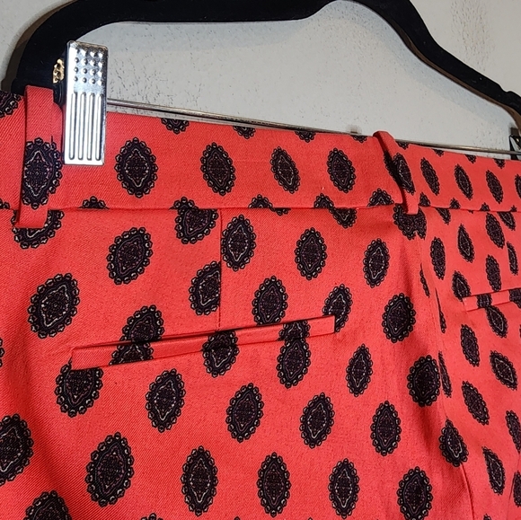 NWT J. Crew Minnie Coral Medallion Print Ankle Pants Women's plus size 16 - Picture 14 of 16